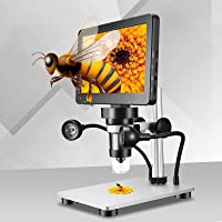 Los mejores  - InLoveArts Microscopio Digital última Pantalla de 7 Pulgadas DM9 HD de 12MP Microscopio Digital 1200x LCD con Dos…